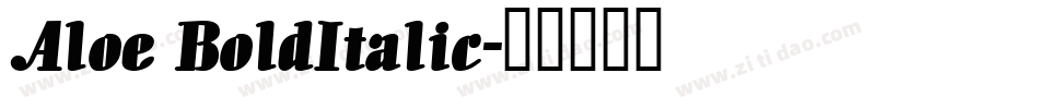 Aloe BoldItalic字体转换